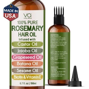 100% Pure Rosemary Oil For Hair Growth With Castor Oil-Batana Oil-Jojoba Oil-... - Picture 1 of 6