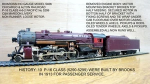 Rivarossi HO Model Of Chicago & Alton P-16 Class 4-6-2 No 5299. - Picture 1 of 9