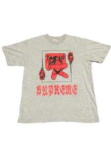 Supreme Queen Of Hearts Tee Shirt T-Shirt Heather Gray Mens Size Medium - Picture 1 of 4