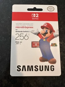 New Sealed Nintendo Switch 2 Official Samsung MicroSD Express Card - Zdjęcie 1 z 5