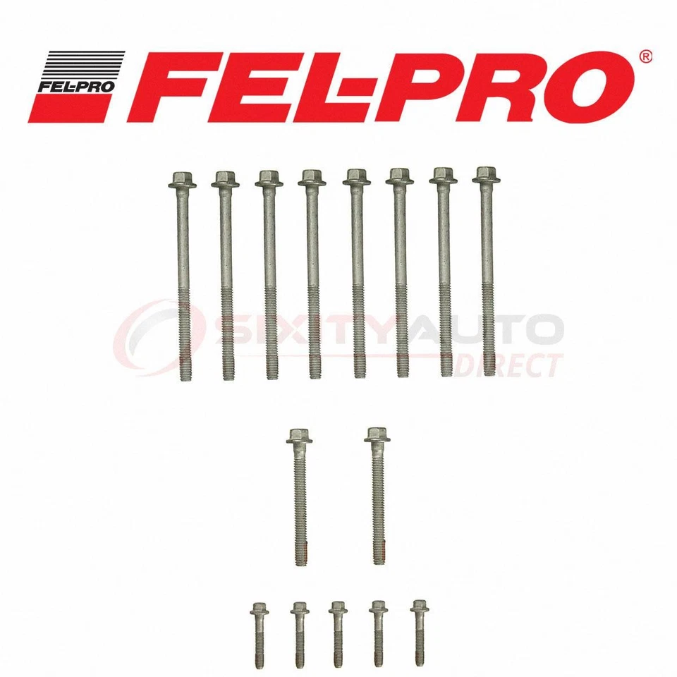 Fel-Pro Cylinder Head Bolt Set for 1999-2004 Chevrolet Silverado 1500 4.8L ro Foto 1 de 4