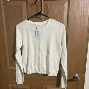 Xl Kids Cream Button Up Sweater - Picture 1 of 3