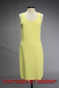 Vestido recto St John Knits Sport Santana tejido amarillo claro talla 8 nuevo sin etiquetas precio de venta sugerido por el fabricante 450 USD - Imagen 1 de 2