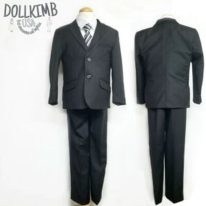 Suit for boy Slim Fit 2 Button Notch Lapel. Kids. Traje negro de Gala para niÑo - Picture 1 of 21