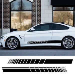 Car Sticker Body Door Side Decals Skirt Stripes Matte Glossy Vinyl Stickers 2Pcs - Bild 1 von 17