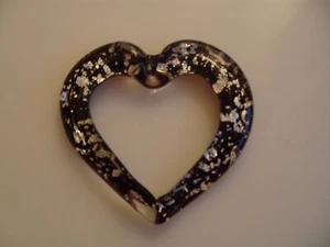 Colgante Corazón Original Cristal de Murano Joya Murano Colgante Collar Cadena - Picture 1 of 8