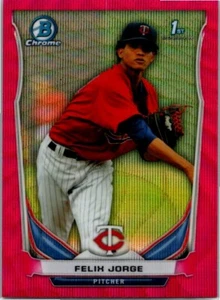 Bowman Chrome #BCP96 2014 Felix Jorge Prospects refractores de onda rosa #/65 #/65 - Imagen 1 de 2