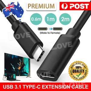 USB 3.1 Type C Extension Charging Data Cable Male to Female Cord Lead Adapter - Picture 1 of 12