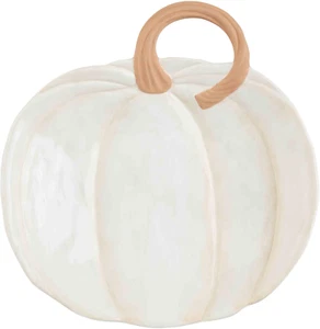 Mud Pie White Pumpkin Bowl, 13" X 12 3/4", Cream - Picture 1 of 12