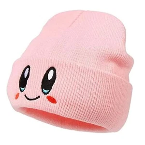 Kir-by Beanies hat Lovely face Embroidery Winter Knitted Hat Bonnet Cap Girls... - Picture 1 of 9