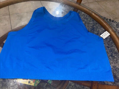 Camiseta sin mangas Old Navy Active azul liso rendimiento sin costuras espalda deportiva talla 3X Foto 1 de 4