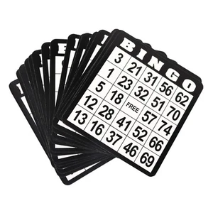 18-Pack Black Bingo Cards Set for Bingo Game/Thick Paper Bingo Cardboard Sheets - Picture 1 of 5
