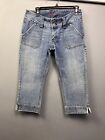 Maurices Capri Jeans Womens Size 3/4 Blue Light Wash Denim Y2K Pockets