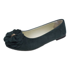 Women Loafers Pump Soft Sole Ballerina Faux Suede Flower Ballet Flats Flat Shoes