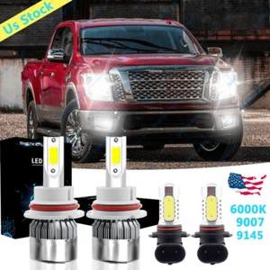 For 1999-2003 Ford F-150 6000K LED Headlight Hi&Low + Fog Light Bulbs Combo 4Pcs - Bild 1 von 11