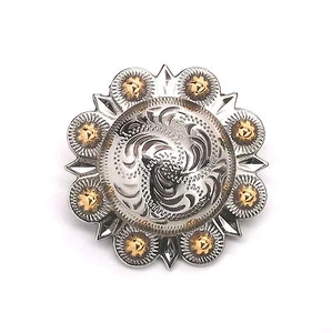 Berry Concho Silver with Rose Gold Screw Back 3/4" 7863-NG - Picture 1 of 1