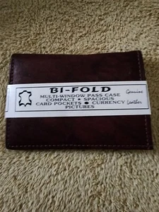 Brown Genuine Leather Wallet Men Bifold Slim Multi-Card Holder Soft New - Picture 1 of 8