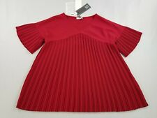 new SFIZIO women top shirt blouse Camicia Donna 18FE435542154 red sz 42 S $250