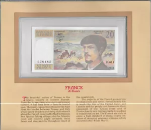 Most Treasured Banknotes France 20 Franc 1983 UNC P 151a Serie N.011 - Picture 1 of 2