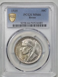 1935 50C Boone Commemorative Half Dollar MS66 PCGS 50524085 - Picture 1 of 2