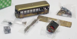 HO Vintage Brass Kawai Model Trolley Car Kit Powered - Picture 1 of 2