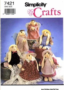 Simplicity 7421 Sock Bunny Rabbit Boy Girl Toy Clothes Craft New Uncut Pattern - Picture 1 of 12