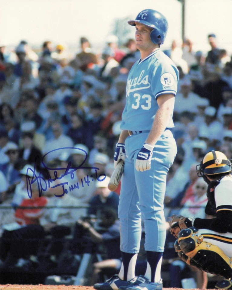 Foto firmada autografiada por Kevin Seitzer de 8x10 de los Reales de Kansas City Foto 1 de 1