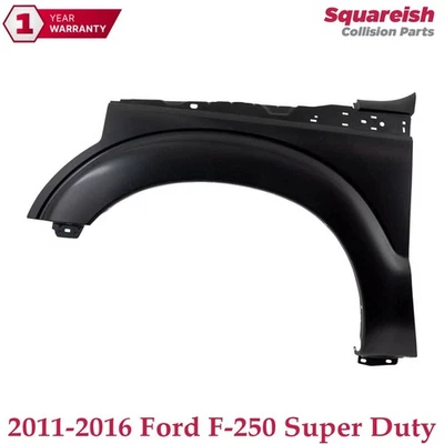 Новое переднее крыло из грунтованной стали со стороны водителя для Ford F-250 Super Duty 2011-2016 годов выпуска - Изображение 1 из 4