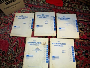 Evinrude Service Manual Lot Of 5 1964 Starflite SPEEDITWIN SPORTFOUR LARK BIG T - Picture 1 of 3
