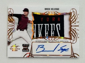 2021 Leaf Trinity Sick Patch Auto Bronze #PABS1 Brock Selvidge Logo - Picture 1 of 2