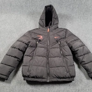 Nike Jacket Youth Large Hooded Puffer Full Zip Winter Coat 12-13 Years - Picture 1 of 7