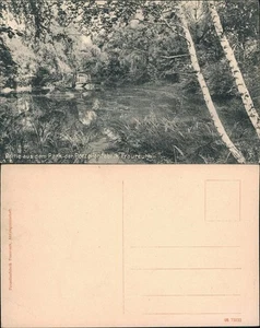 Ansichtskarte Fraureuth Partie aus dem Park der Porzellanfabrik 1912 - Bild 1 von 3