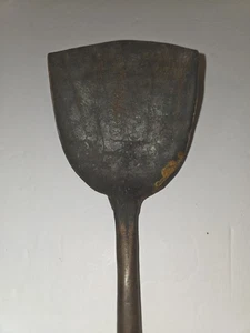 Antique Handmade Spatula Flipper Bent Steel Wood Handle 12" Long Primitive Look - Picture 1 of 10