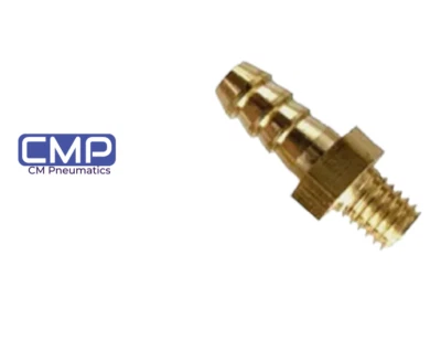 M6 x 1.0 Metric 6mm Hose Barb Male Thread Straight Brass Connector Fitting  UK - Image 1 of 4