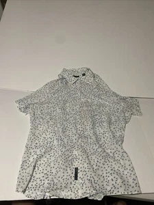 Perry Ellis Button Down Dress Shirt size XL white With Blue Birds Made  - Picture 1 of 5