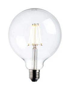 Light Bulb Clear 7w Filament LED Globe G125 Dimmable 2700K E27 810lm Saxby 76802 - Picture 1 of 4