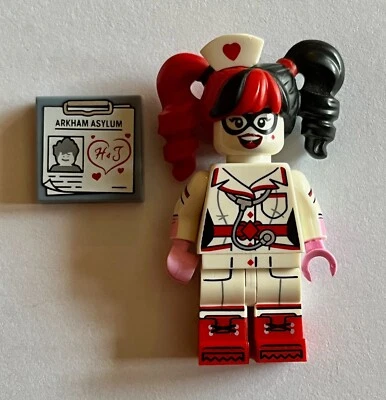 LEGO Harley Quinn мини фигурка DC Batman серии 1 медсестра с Arkham убежища планшетов (A) - Изображение 1 из 2