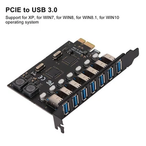 5Gbps High Speed PCIE To USB Expansion Card PCI E To USB Super Fast Expansion - Afbeelding 1 van 22