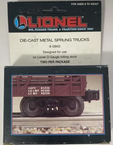 Lionel O Gauge 6-12843 Die-Cast Metal Sprung Trucks Two Per Package - Picture 1 of 3