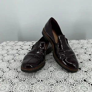 Clark’s collection Frida women's cushion Burgandy Leather loafers US size 7.5 - Picture 1 of 8