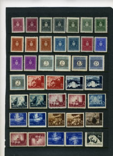 Croatia NDH lot of stamp variations...see scan..MNH**!!028