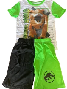 LEGO Jurassic World Dinosaur T-Rex PJ set Pajama Top shorts Boy Toddler Sz XS - Picture 1 of 3