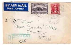 REGISTERD COVER ~ B.C. to ONT. via SEATTLE - Picture 1 of 1