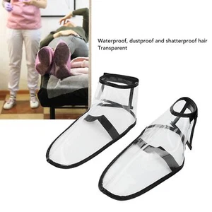 Reusable Transparent Shoes Cover For Hairdressers Waterproof - Picture 1 of 23