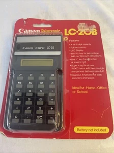 Canon Palmtronic Calculator Model CARD LC-20B / LC-20 Japan NEW Unopened - Picture 1 of 3