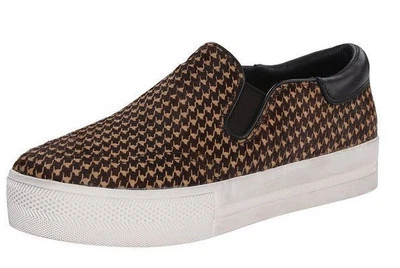 Ash Jam Mujer Moda Tenis Pelo Becerro Cuero Camel/Negro Talla 10 M Foto 1 de 4