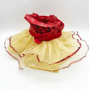 Build A Bear PRANCER Christmas Reindeer Team Santa Dress Outfit Only Red Gold - Picture 1 of 4