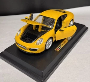 1:24 Plus Porsche 911 Carrera S 2011 Yellow V Burago G Scale Diecast Model Car - Picture 1 of 11