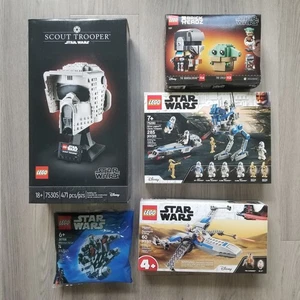 LEGO Star Wars Sets Lot of 4 Sealed Retired 75305 Scout Helmet 75280 75297 75317 - Picture 1 of 7