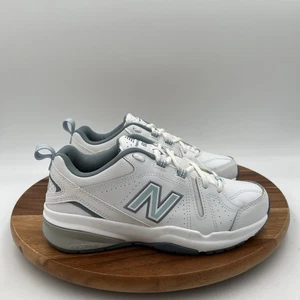 Size 7 B New Balance Womens WX608WB5 608v5 White Training Sneaker Shoes WORNONCE - Picture 1 of 12